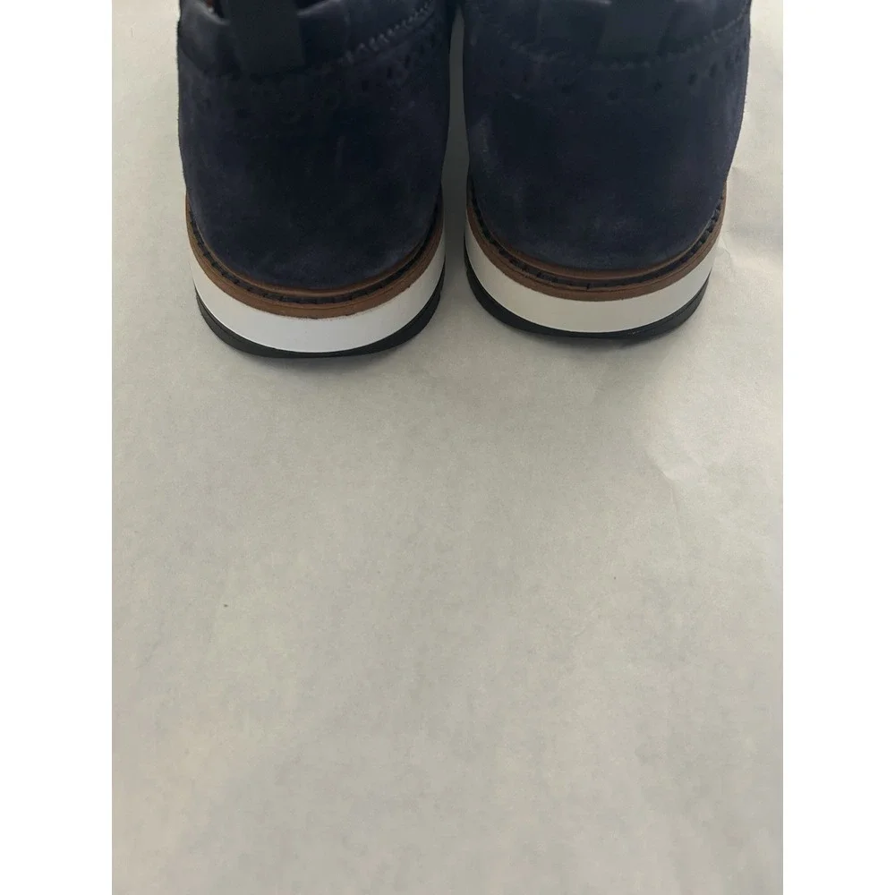 Clarks Mens Chantry‎ Wing Navy Blue Suede Leather Wingtip Oxfords 9 Casual NWOB